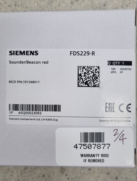 Светозвуковой оповещатель тревоги, красный FDS229-R