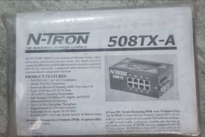 Промышленный Коммутатор ETHERNET 508TX-A для управления технологическими процессами