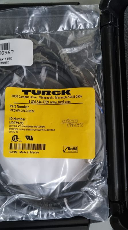 Комплект одножильных кабелей, гнездо M8, 6 проводов, 2 А, 125 В, 26 AWG, серия Picofast