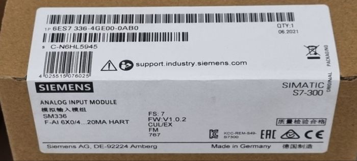 Модуль аналогового ввода SIMATIC S7 6ES7 336-4GE00-0AB0